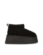Steve Madden Ghete slip-on flatform din piele intoarsa - Negru