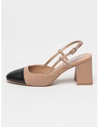 Steve Madden Pantofi din piele Zeina - Negru/Roz prafuit