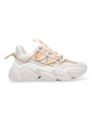 Steve Madden Pantofi sport cu aspect masiv si insertii de plasa Spectator - Auriu/Alb fildes