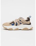 Steve Madden Pantofi sport cu model colorblock si insertii din plasa Peckman - Maro taupe/Albastru
