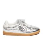Steve Madden Pantofi sport de piele cu cusaturi decorative - Argintiu