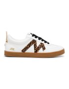Steve Madden Pantofi sport Degree cu garnituri din piele intoarsa - Alb/Maro inchis