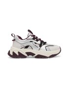 Steve Madden Pantofi sport demi-wedge cu garnituri de piele intoarsa - Alb/Gri deschis