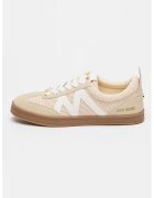 Steve Madden Pantofi sport din material textil si piele ecologica cu logo metalic - Alb/Bej