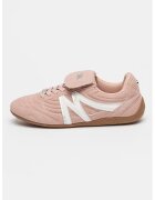 Steve Madden Pantofi sport din piele cu logo - Alb/Roz inchis