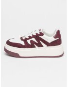 Steve Madden Pantofi sport flatform decorati cu strasuri - Alb/Violet pruna