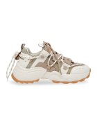 Steve Madden Pantofi sport masivi cu garnituri de plasa Tazmania - Alb/Maro nisip