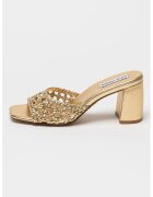Steve Madden Papuci cu toc de piele ecologica Lovesick - Auriu