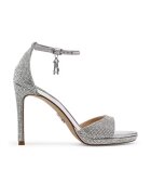 Steve Madden Sandale cu bareta pe glezna cu aplicatii de strasuri Evers-R - Argintiu