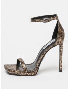 Steve Madden Sandale cu imprimeu cu aspect de piele de sarpe si toc stiletto Whiz - Auriu/Negru