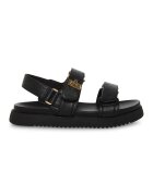 Steve Madden Sandale din piele ecologica cu inchidere velcro - Auriu/Negru