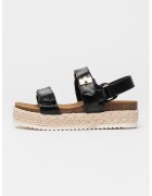 Steve Madden Sandale din piele ecologica cu talpa flatform - Negru