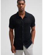 Strellson Cămașă din knitwear transparenta - Negru