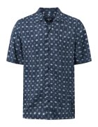 Strellson Cămașă regular fit cu mânecă scurtă și imprimeu geometric - Bleumarin