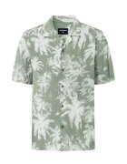 Strellson Camasa supradimensionata cu maneca scurta si imprimeu floral - Verde