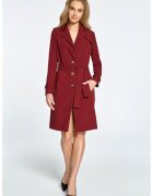 Stylove Palton cambrat cu cordon - - Rosu inchis