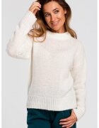 Stylove Pulover scurt cu tesatura lejera - - Ecru