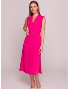 Stylove Rochie cu decolteu legat si curea in talie -