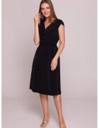 Stylove Rochie cu jabou si curea in talie - - Negru