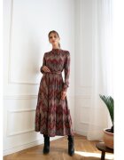 Stylove Rochie maxi cu - imprimeu aztec - model 1 - Multicolor