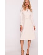 Stylove Rochie Midi S414 fildes Maneci lungi - Decolteu rotund - Spate fermoar - Material neted - Captuseala completa - Fildes mat
