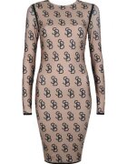Sugarbird Rochie dreapta cu imprimeu monograma -