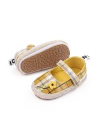 Superbaby Balerini In Carouri - Casual - Textil - Fete - Velcro - Galben