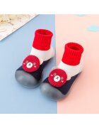 Superbaby Botosi Model Ursulet - Cu Talpa Antiderapanta - Textil - Rosu/Alb/Multicolor/Bleumarin