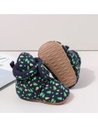 Superbaby Cizmulite bleumarine cu imprimeu verde si galben - Bleumarin