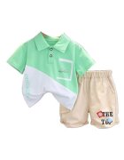 Superbaby Compleu Model The Top - Uni - Casual - Baieti - Maneca scurta - Multicolor