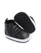 Superbaby Ghete Model AL 19600 cu bareta lata - Pentru bebelusi - Piele ecologica - Baieti - 3-6 luni - Negru -