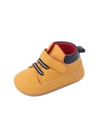 Superbaby Ghete Piele ecologica - Baieti - Galben Mustar