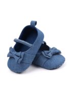 Superbaby Pantofi Cu Fundita - Casual - Textil - Fete - Banda Elastica - Albastru