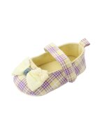 Superbaby Pantofi In Carouri Cu Fundita Galbena - Textil - Fete - Multicolor - Multicolor