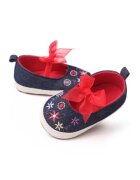 Superbaby Pantofi Model AL 14162 cu broderie florala - Textil - Fete - Denim - Bleumarin