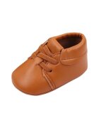 Superbaby Pantofi Model Stan - Elegant - Piele ecologica - Baieti - Siret - Maro