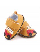 Superbaby Pantofi pentru bebelusi Model AL 20118 Masinuta - Piele ecologica - Baieti - 3-6 luni - Maro -