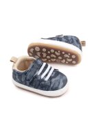 Superbaby Pantofi Sport Camuflaj - Cu Talpa Antiderapanta - Casual - Piele ecologica - Baieti - Siret - Velcro - Gri - Gri