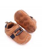 Superbaby Pantofi sport Model AL 19617 cu insertie bleumarin - Pentru bebelusi - Textil - Baieti - 3-6 luni - Maro -