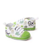 Superbaby Tenisi Model Cow - Casual - Textil - Baieti - Siret - Alb - Verde