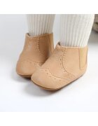SuperBebeShop Cizmulite scurte Simply - pentru bebelusi - SuperBaby - Model AL 39714 - Piele ecologica - 12-18 luni - Unisex - Crem -