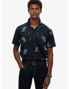 Superdry  Co Camasa din amestec de in Beach - Gri/Bleumarin
