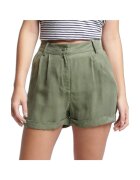 Superdry  Co Pantaloni sport femei - SUPERDRY - viscoza - talie inalta - verde -