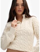Superdry  Co Pulover cu torsade - Alb fildes