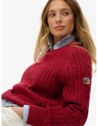 Superdry  Co Pulover din bumbac organic cu model torsade - Rosu