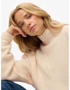 Superdry  Co SUPERDRY - Pulover cu guler inalt si maneci cazute - Bej deschis