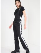Superdry  Co SUPERDRY - Salopeta impermeabila pentru ski Luxe Dungaree - Alb/Negru