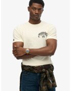 Superdry  Co Tricou lejer cu imprimeu pe spate Ovin Biker - Portocaliu pal/Crem/Verde persan