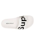 Superga Slapi unisex 1908-PUU - talpa flexibila - sintetic - alb