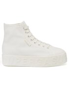 Superga Tenisi dama Shiny 3D Lettering - textil - alb -